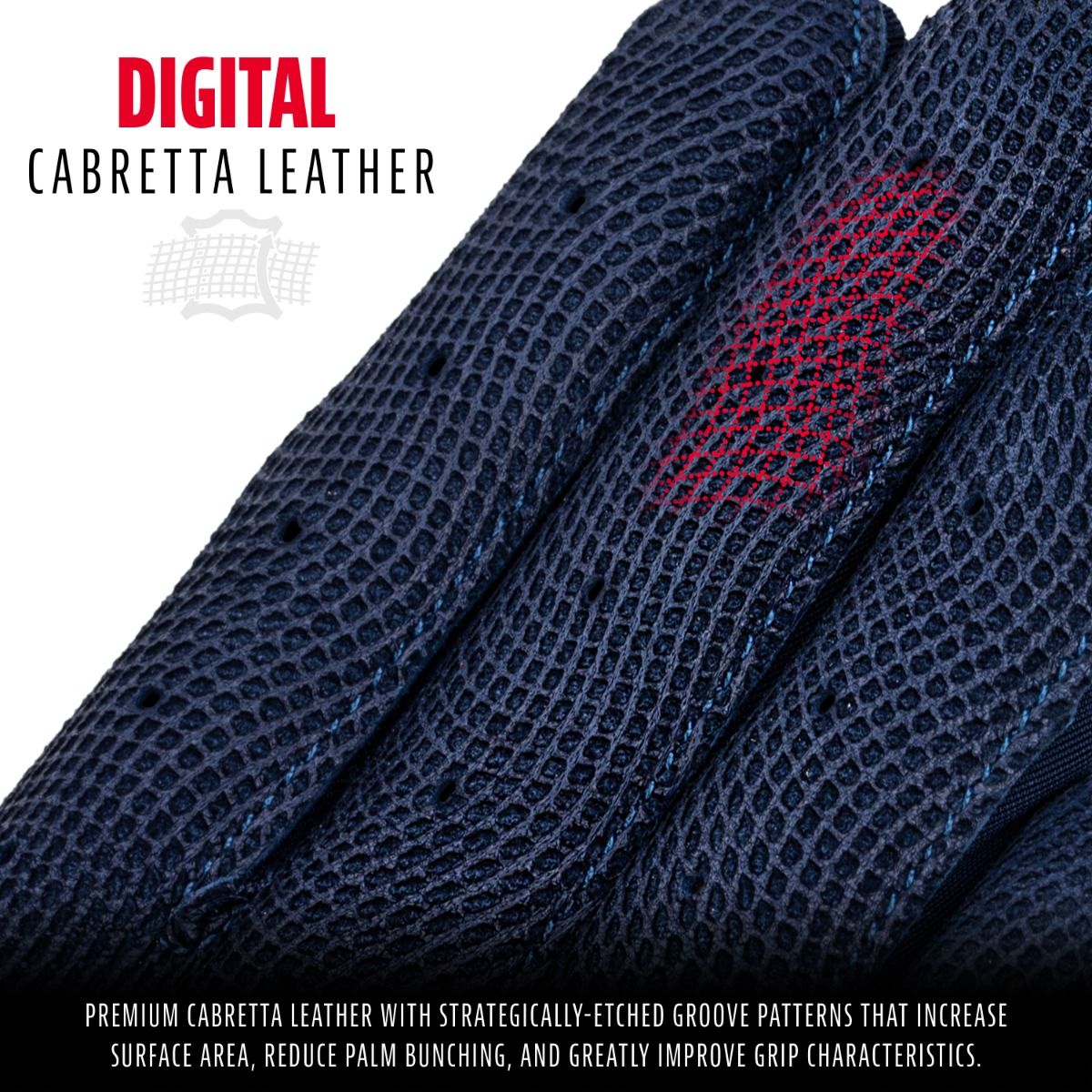 Franklin CFX Pro Adult Batting Gloves Chrome Navy, size Large - Image 4