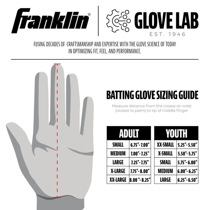 Franklin CFX Pro Series Adult Batting Gloves, Pearl/Black Size X-Large - Image 7
