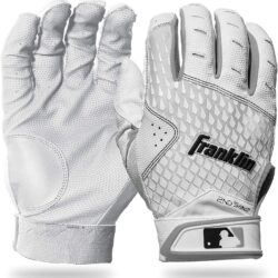 Franklin 2nd Skinz Youth Baseball Batting Gloves, size Small White