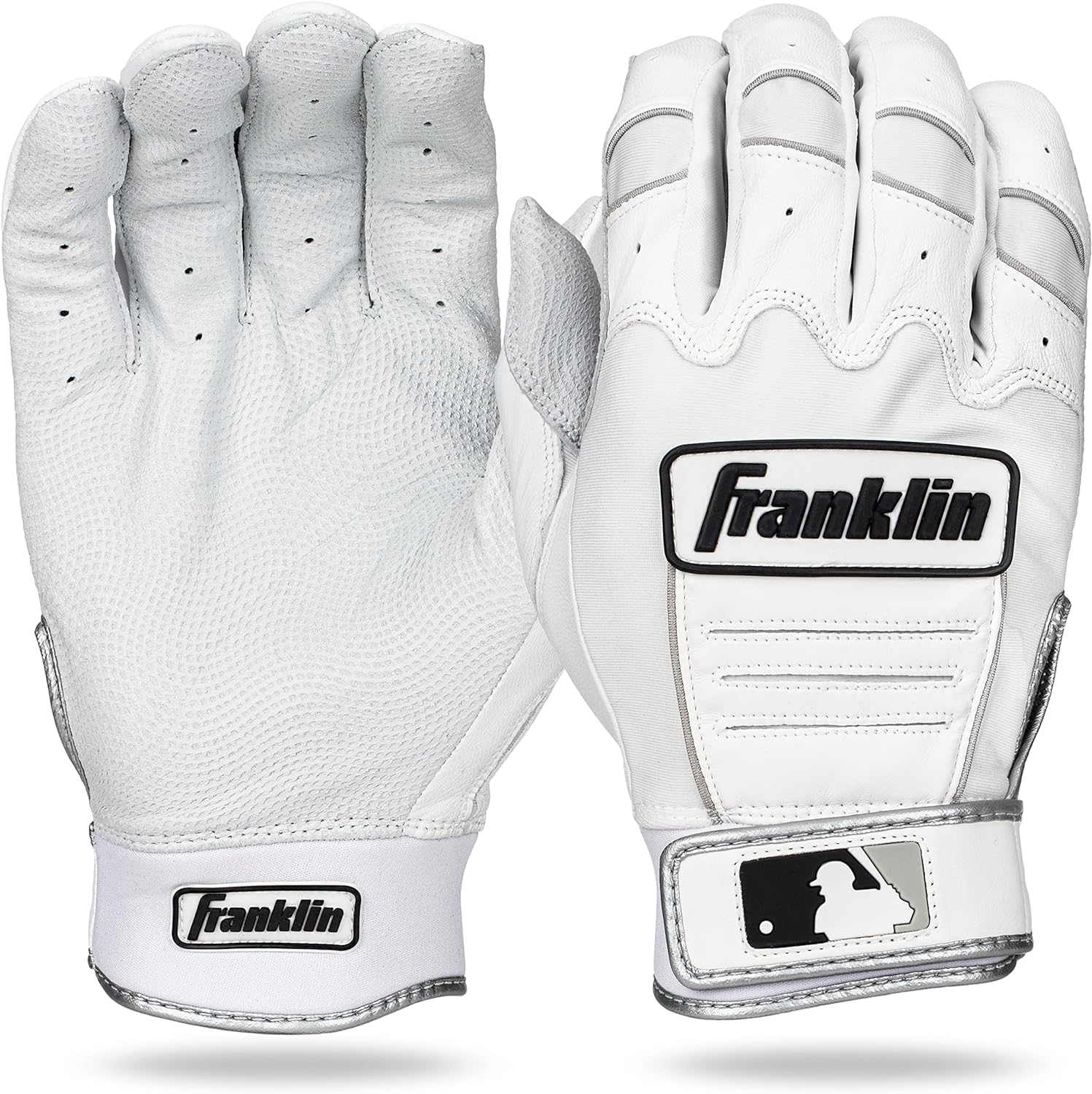 Franklin CFX Pro Baseball Batting Gloves Pearl/White, Adult X-Large
