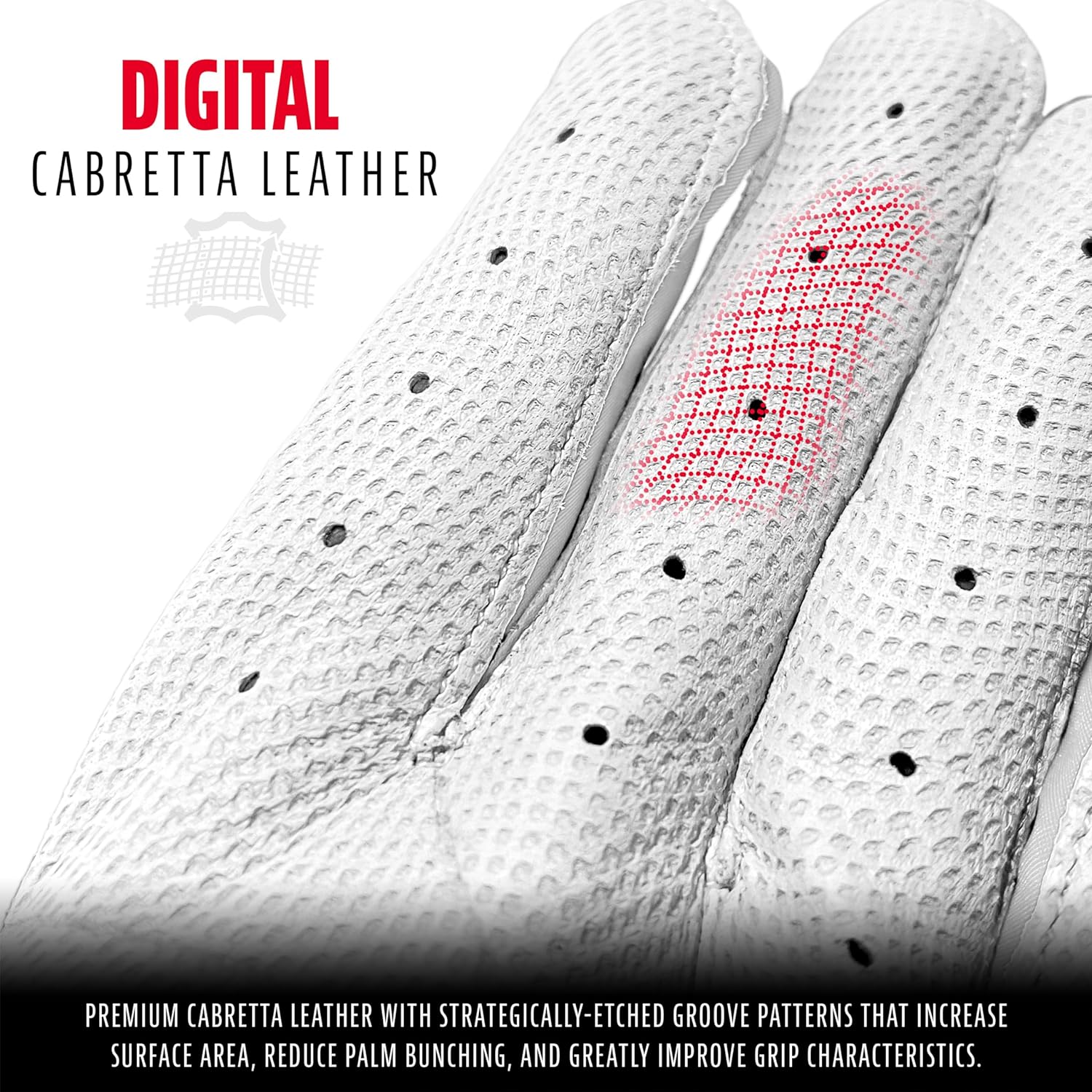 Franklin CFX Pro Baseball Batting Gloves Pearl/White, Adult X-Large - Image 4