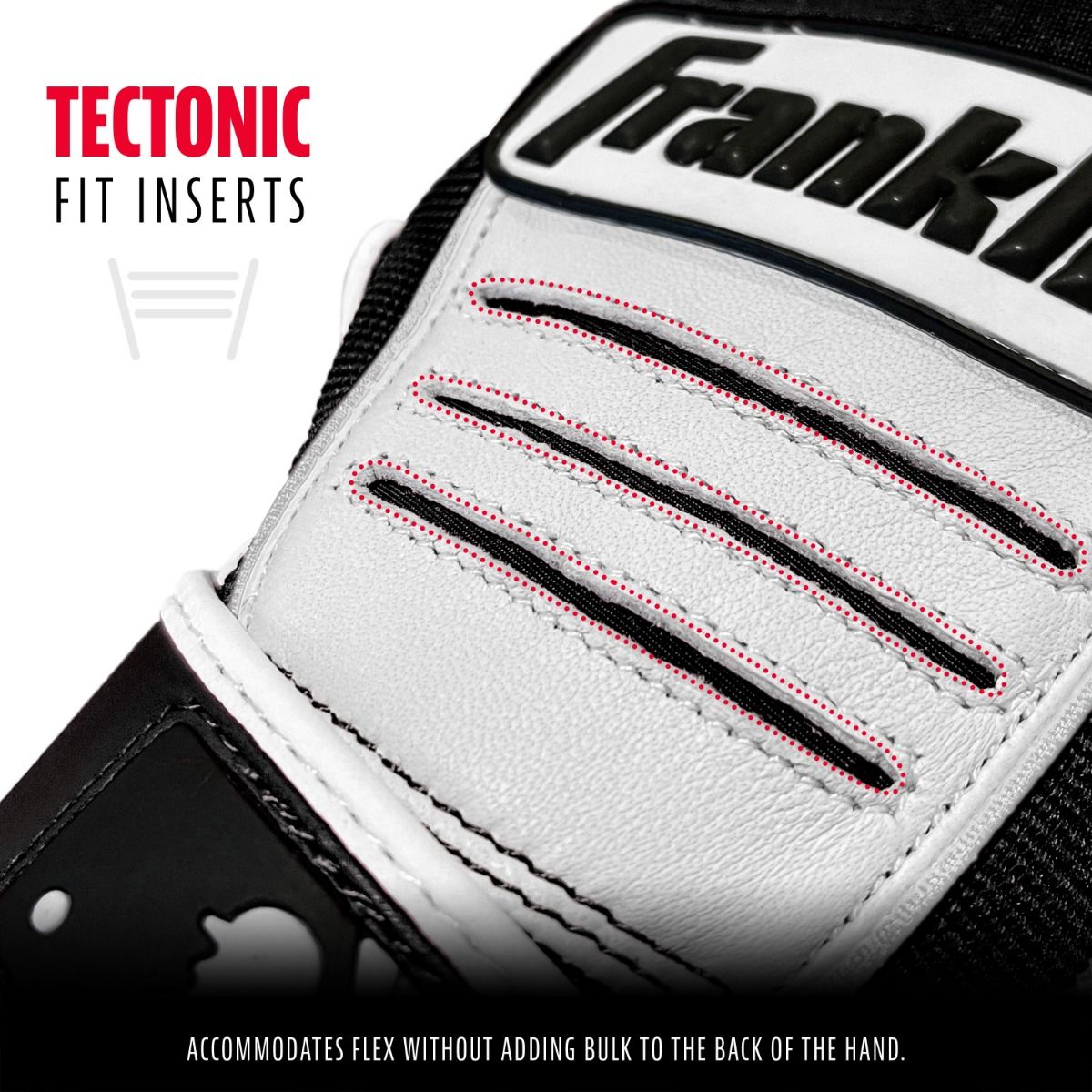 Franklin CFX Pro Series Adult Batting Gloves, Pearl/Black Size Large - Image 4