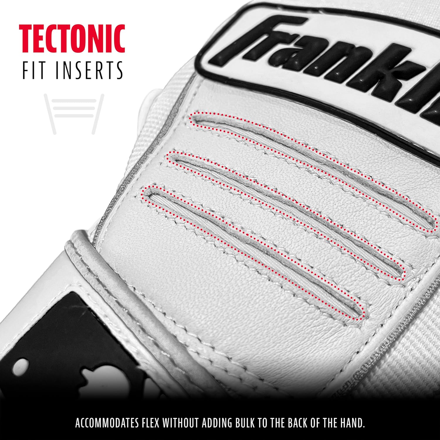 Franklin CFX Pro Baseball Batting Gloves Pearl/White, Adult X-Large - Image 2