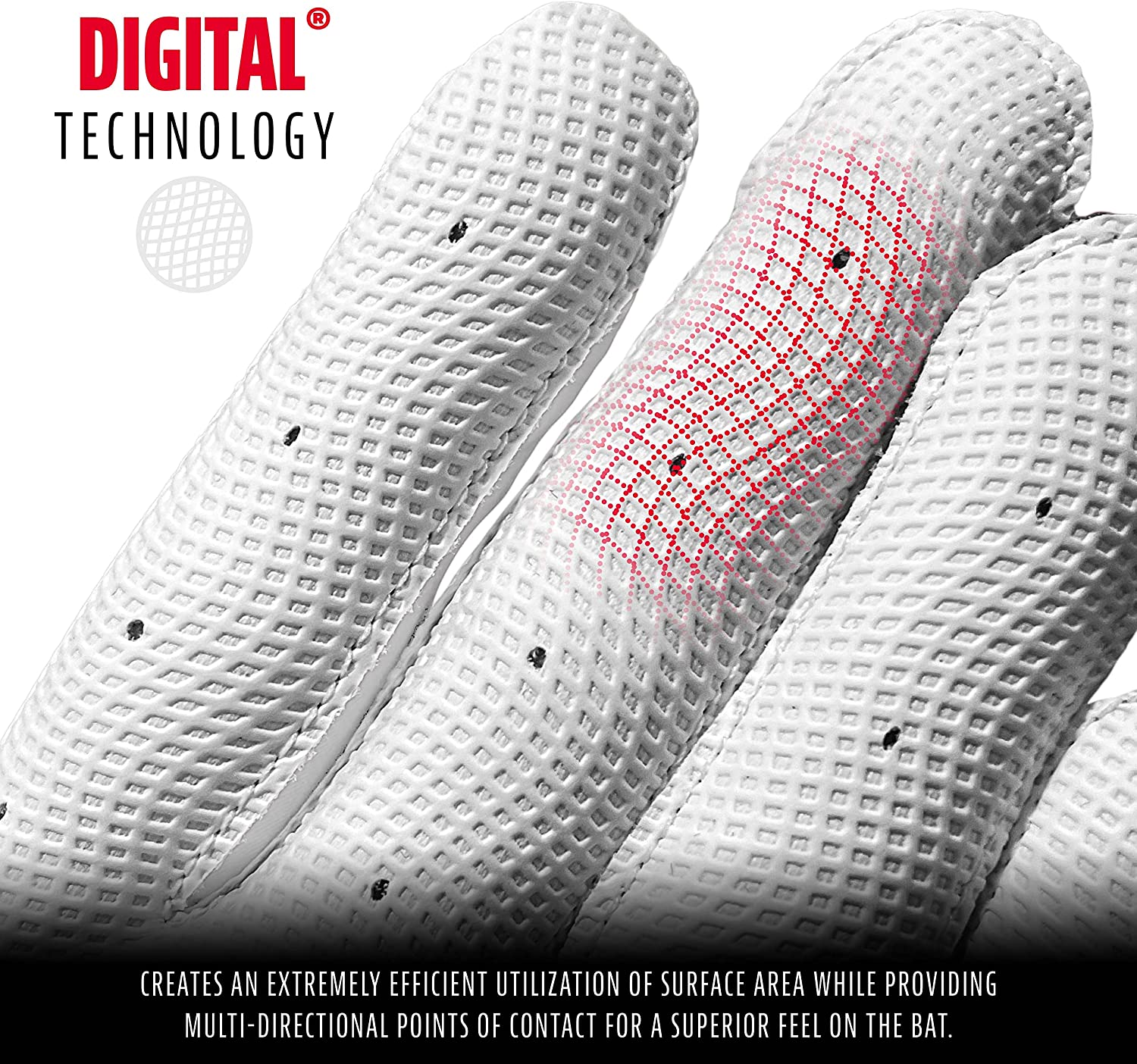 Franklin Classic XT Adult Baseball Batting Gloves, size X-Large White - Image 3