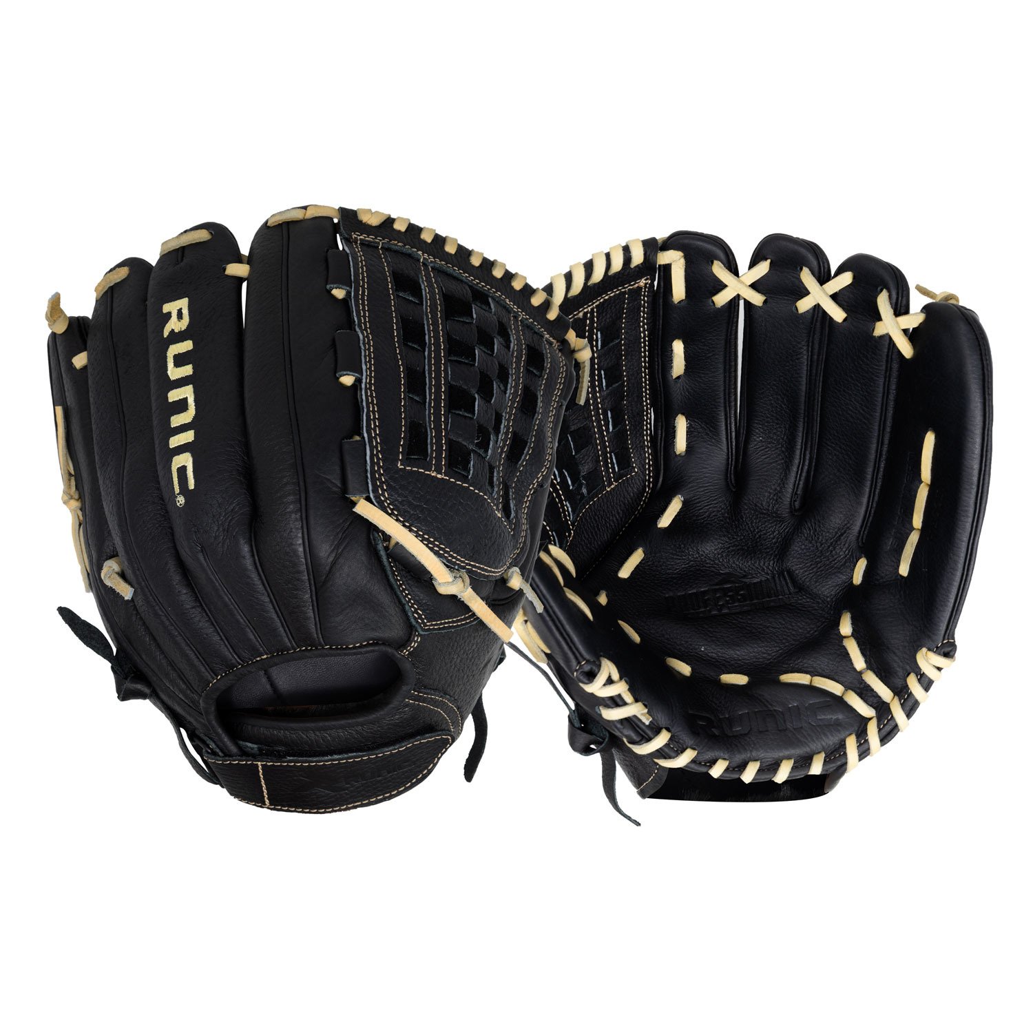 Runic R130 Slowpitch Softball Glove 13 Inches Black/Camel Right Hand Throw