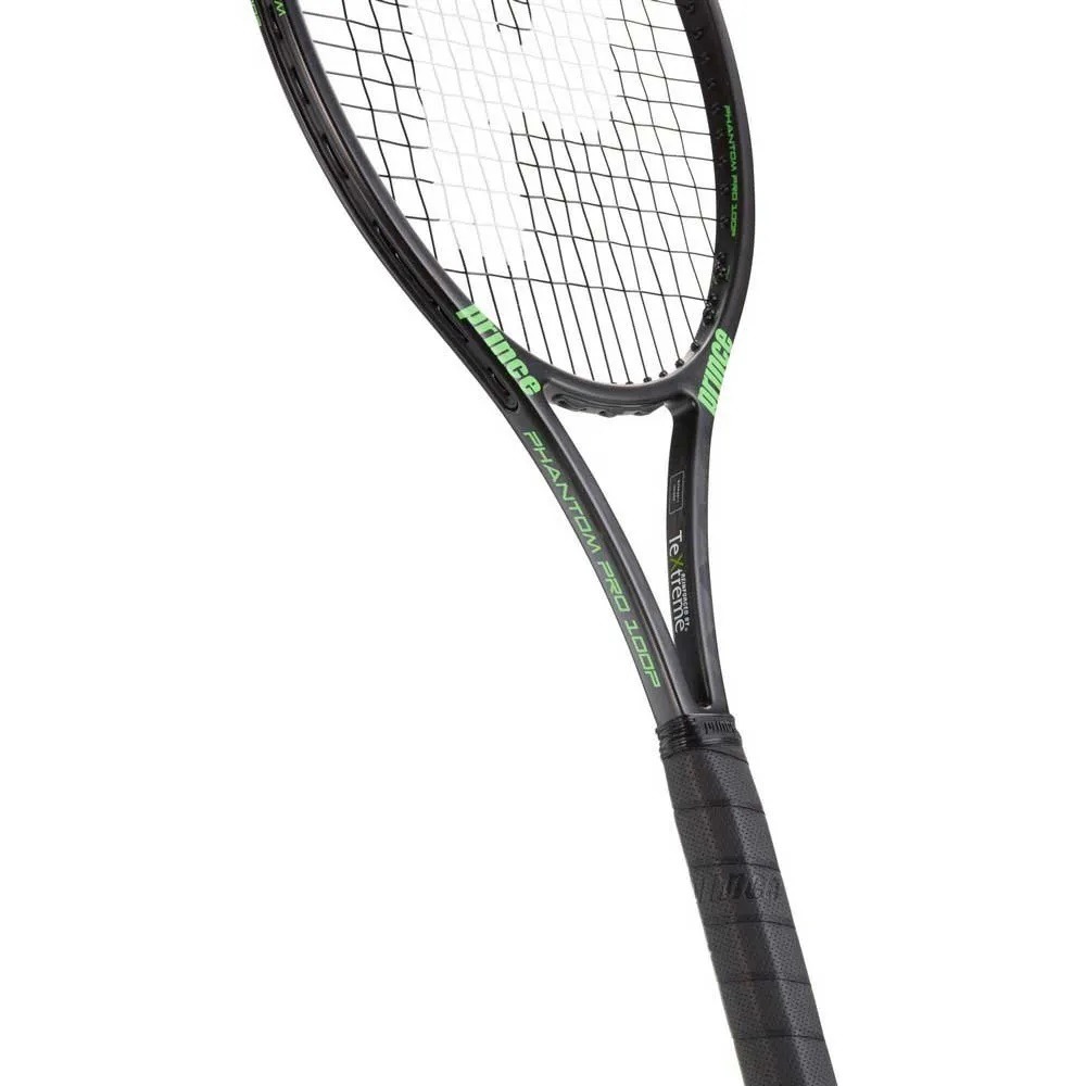 Prince TeXtreme Phantom Pro 100 Adult Tennis Racket, Black/Green, Grip 2: 4 1/4 Inches - Image 4