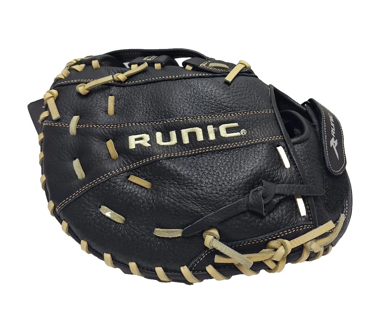 Runic RFB3 Softball First Base Mitt 13 Inches Black/Camel RHT - Image 3