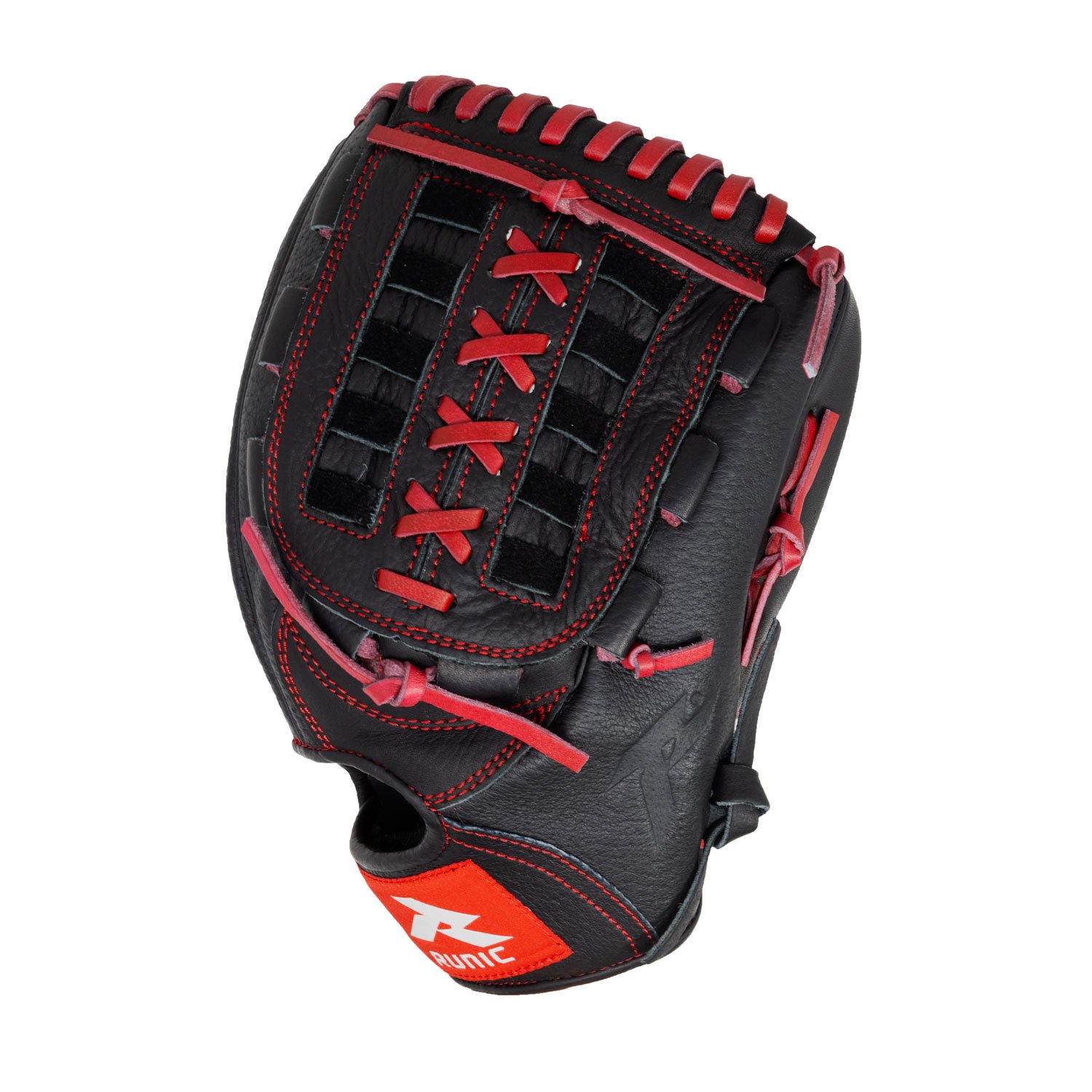 Runic R120 Leather Baseball Glove 12 Inches Black/Red, Right Hand Throw - Image 2