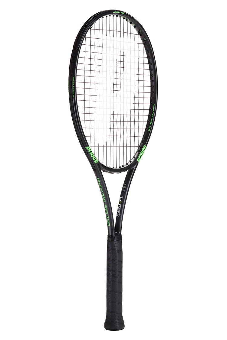 Prince TeXtreme Phantom Pro 100 Adult Tennis Racket, Black/Green, Grip 2: 4 1/4 Inches - Image 5