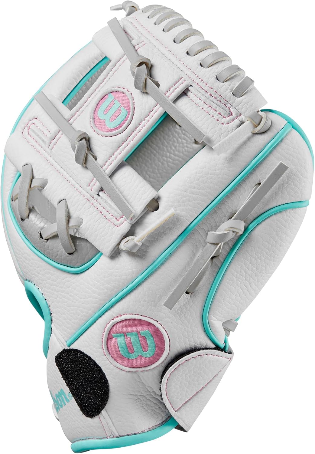 Wilson A200 EZ Youth Baseball Glove Size 10 Inches - Silver/White/Teal/Purple - Image 3