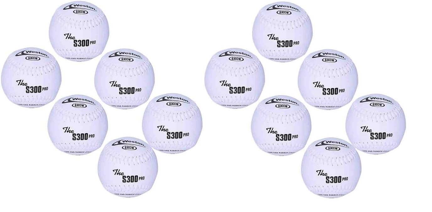 Weston Sport S300W Pro Softball, Slowpitch 12 Inches White DOZEN - Image 2